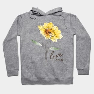 Sunflower lover gift, Sunflower illustration Hoodie